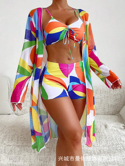 【✨Kúp 1 a získaj 1 zadarmo】👙 Nové módne trojdielne plavky, k dispozícii viac farieb 