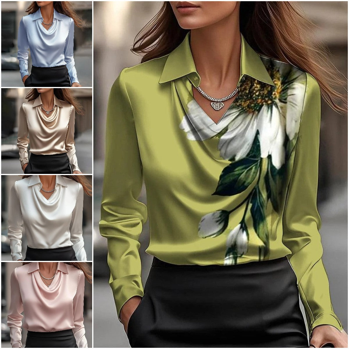 💕【S-3XL】Nowa prosta i elegancka damska koszula