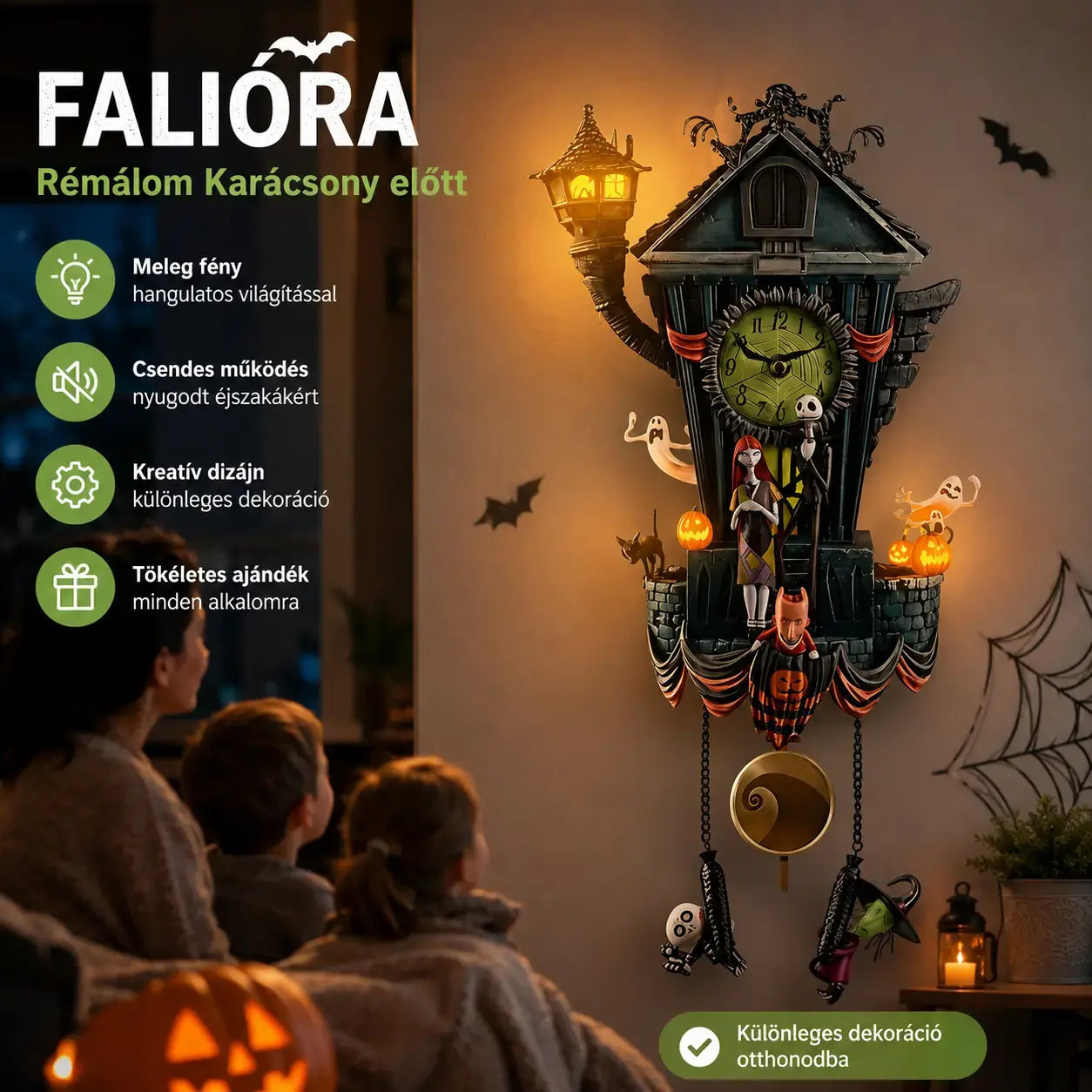👻 SPOILER SZEZON KIÁRUSÍTÁS 50% KEDVEZMÉNY 🔥Kakukkos óra a Karácsony rémálma című filmből 🕰️