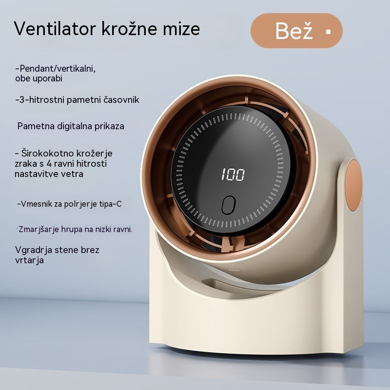 🧊🍃Nov namizni ventilator brez lopatic v obliki turbine (za montažo na steno)