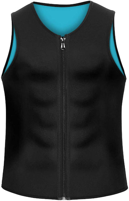 【S-4XL】💪👕Vestă cu fermoar pentru controlul burticii pentru bărbați