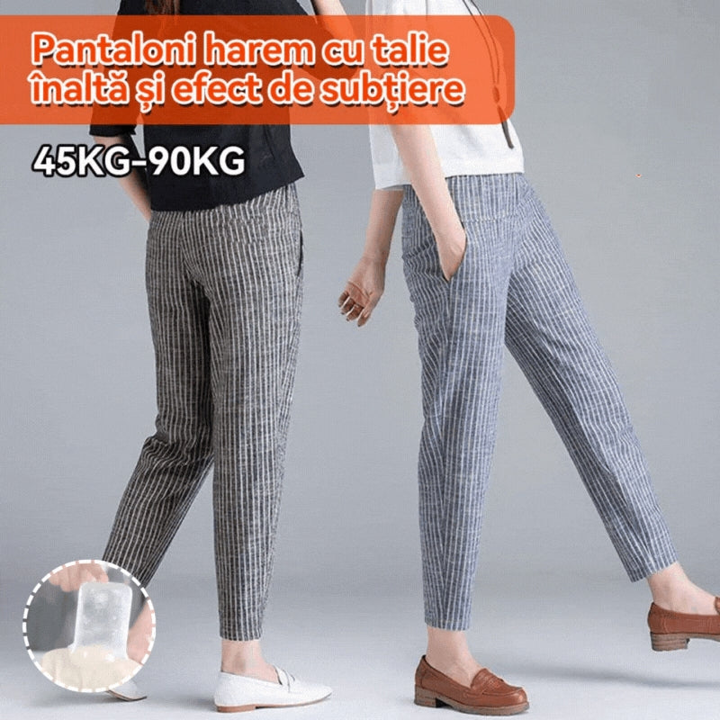 💖 【S-3XL】Nové  módní prodyšné pruhované ležérní kalhoty