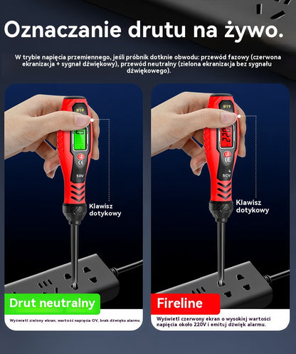🔥Zestaw 2 szt. — oszczędzasz 10% [50% ZNIŻKI] Wysokiej precyzji inteligentny długopis pomiarowy, wielofunkcyjny indukcyjny długopis pomiarowy z wyświetlaczem cyfrowym i funkcją wykrywania obwodów