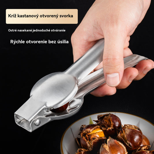 🌰[Kúp 1 a získaj 1 zadarmo] Klip na otvárač gaštanov Home, ľahko sa otvára jedným dotykom bez poranenia rúk!