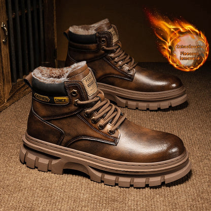 【39-46】🥾🥾🥾2026 Nové pracovné topánky v britskom štýle, vlnená podšívka, hrubá podrážka