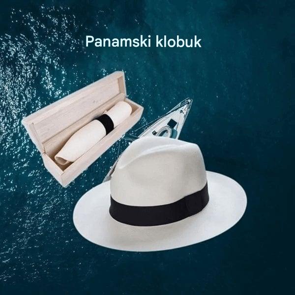 🌿 【56–58 cm】Ročno tkan klobuk iz palmovega lesa iz Ekvadorja.