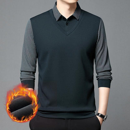 🔥【Promocja na czas ograniczony - 50%】👔 Męski zestaw dwóch części z sztucznego pluszu, z ciepłą podszewką 3806469