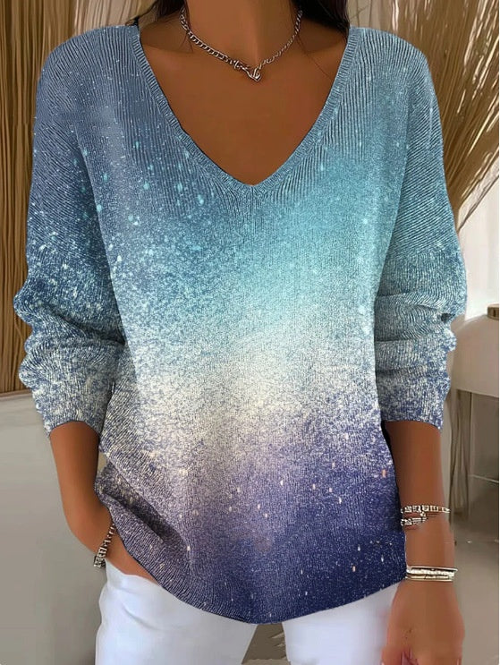 💥【S-4XL】👚👚Nowy damski sweter z długim rękawem i dekoltem w serek, model jesień/zima 2026