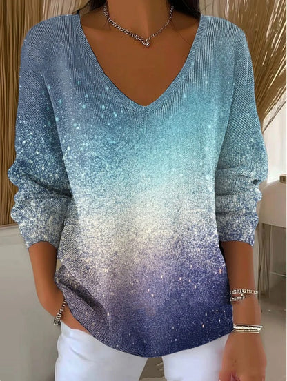 💥【S-4XL】👚👚Nowy damski sweter z długim rękawem i dekoltem w serek, model jesień/zima 2026