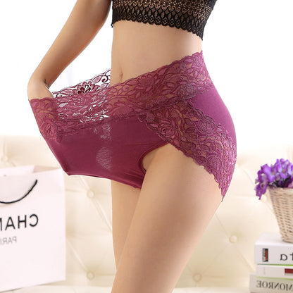 【M-3XL】Super elastické 6-dielne nové štýlové čipkované spodné prádlo, sexi nohavičky, dámska spodná bielizeň, plus veľkosť 