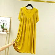 【Compra uno y llévate otro gratis】 [S-4XL] [40-180 kg] Vestido pijama de manga corta, suave y cómodo.