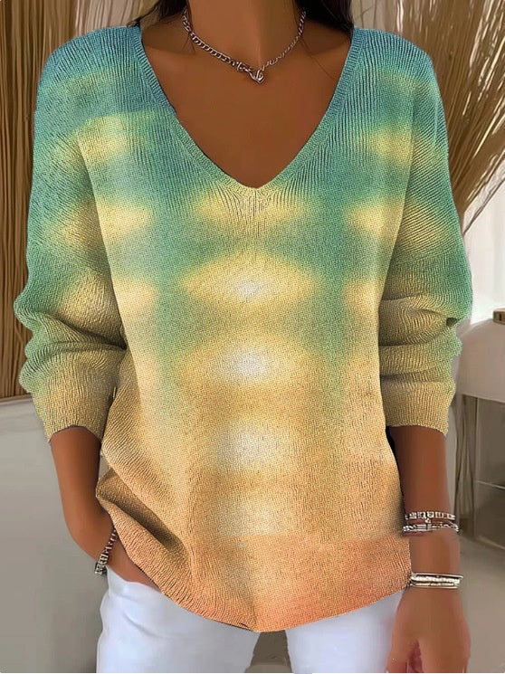 💥【S-4XL】👚👚Nowy damski sweter z długim rękawem i dekoltem w serek, model jesień/zima 2026