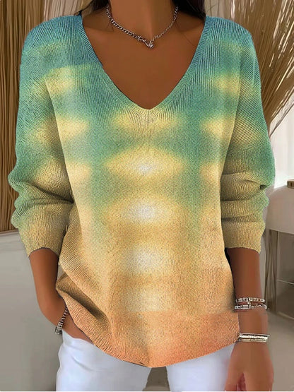 💥【S-4XL】👚👚Nowy damski sweter z długim rękawem i dekoltem w serek, model jesień/zima 2026