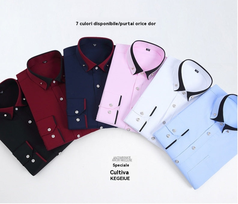 【S-4XL】👕Nowa oddychająca biznesowa koszula męska casual