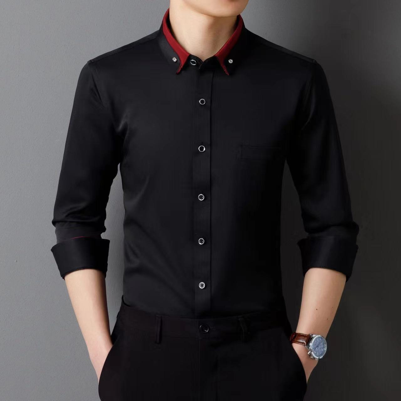 【S-4XL】👕2024 Nová priedušná pánska ležérna košeľa 3616375 