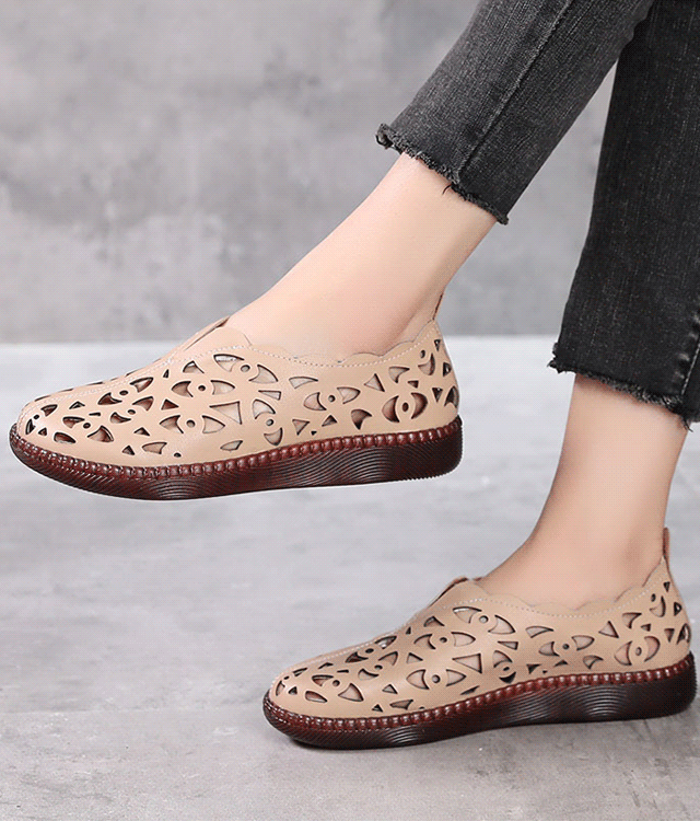 🔥【35-42】👡Dámske retro priedušné topánky s okrúhlou špičkou