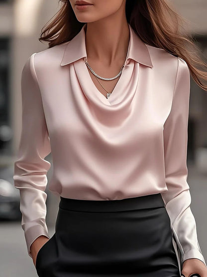 💕【Último día – 50% de descuento】✨Camisa de Seda de Moda 2025 para un Estilo Elegante – Tela Suave, Corte Moderno y la Elección Perfecta para Cada Día!