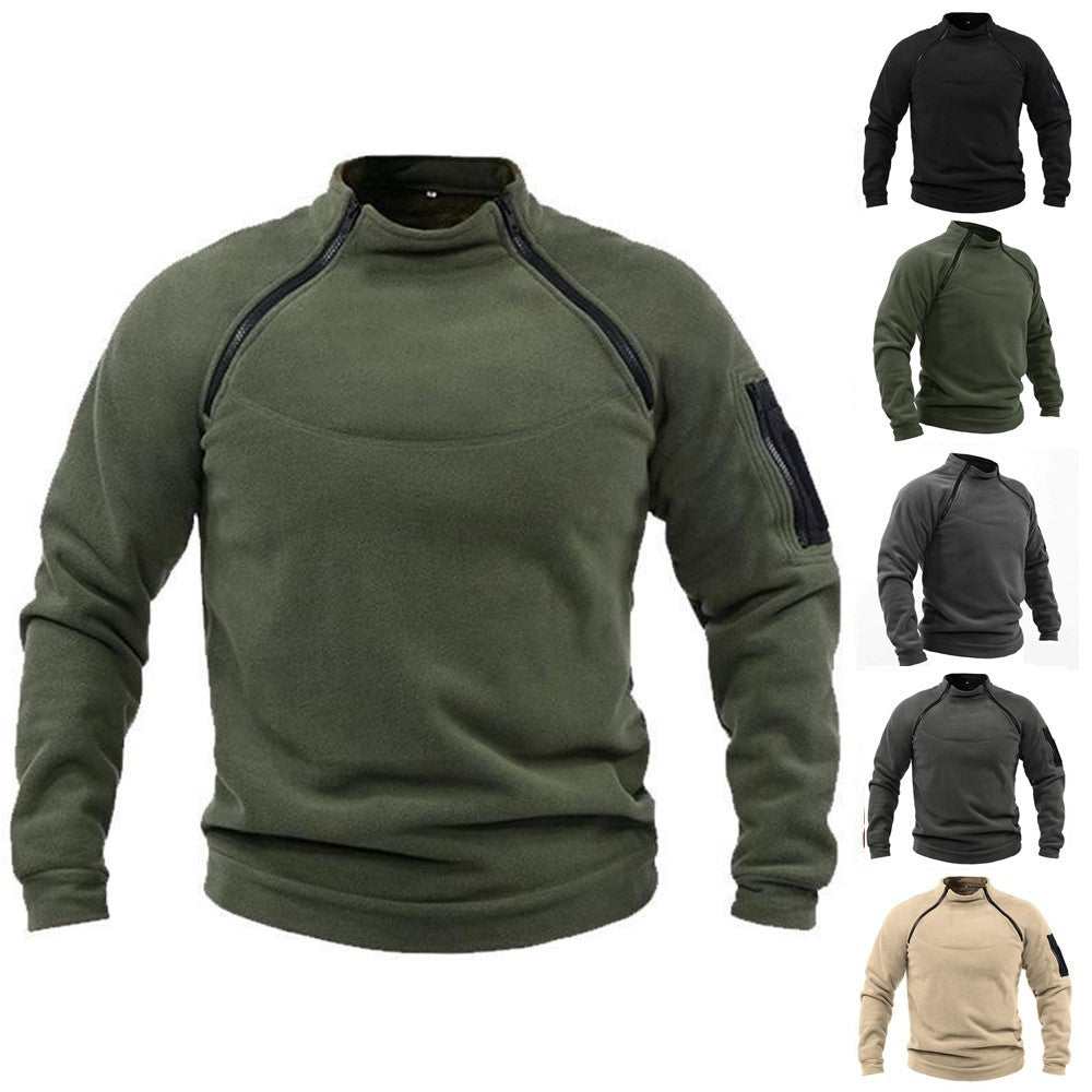 【S-4XL】Pánske teplé jesenné a zimné outdoorové tričko s dlhým rukávom 