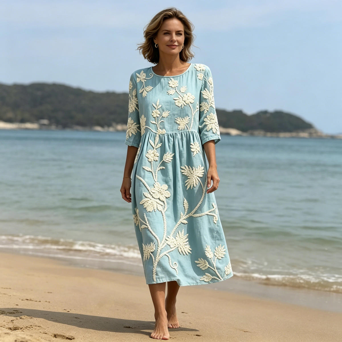 【S-4XL】Lucia – Sukienka z nadrukiem w kwiaty na co dzień