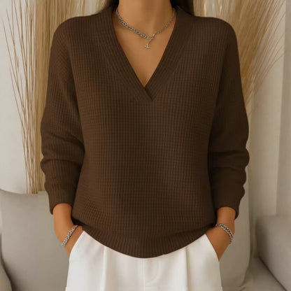 🔥【S-3XL】Elegantna i udobna ženska bluza s V-izrezom