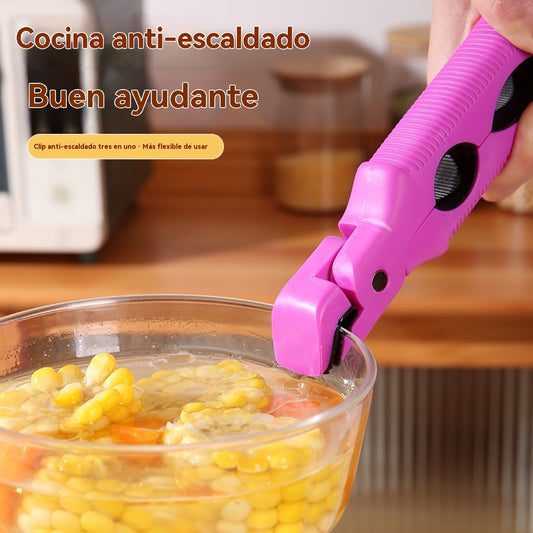 🔥✨【Compra uno y llévate otro gratis】🥩【Suministros de cocina】Clip para placa de cocina anti-escaldaduras multifunción
