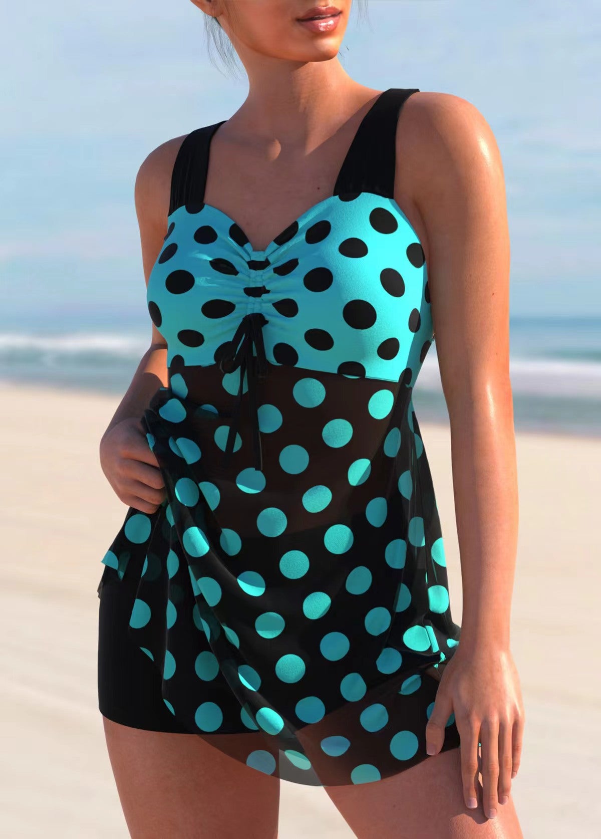 🏖️【Sleva 50 %😍】【S-4XL】Nové dámské plus size zeštíhlující plavky s potiskem 2026, rychleschnoucí a prodyšné