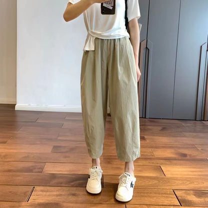 ✨【M-4XL】Uniwersalne damskie lniano-bawełniane spodnie 7/8, przewiewne i wygodne.