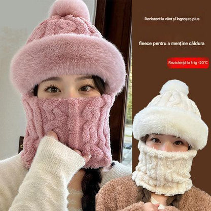 🔥🔥🐏Nowy, gruby, pluszowy, wiatroszczelny i odporny na zimno zestaw czapek i szalików