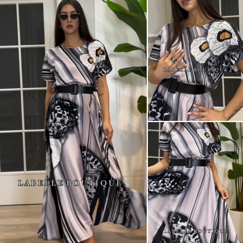 🔥👗[S-5XL]Kvalitné saténové šaty s potlačou 
