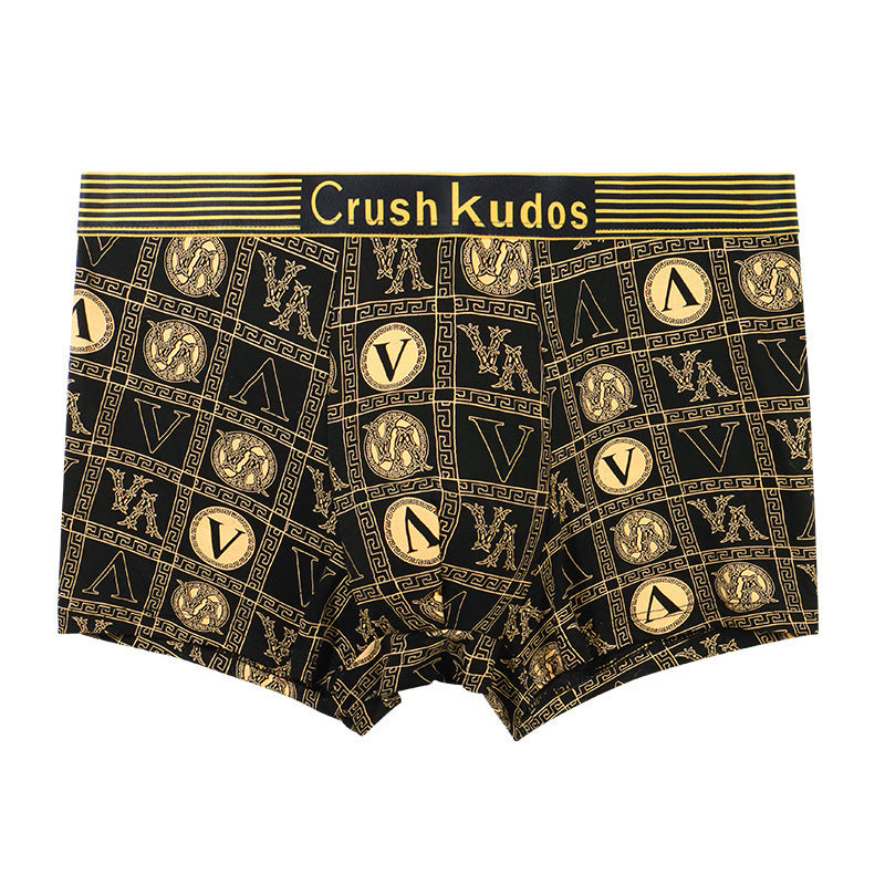 🔥Kup 4, a 4 dostaniesz gratis🚹✅💥【40-140 kg】Oddychająca bielizna z lodowego jedwabiu dla mężczyzn, wygodna bezszwowa bielizna, duży rozmiar, modny nadruk