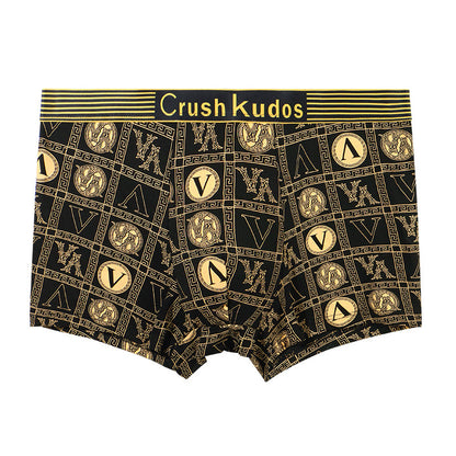 🔥Kup 4, a 4 dostaniesz gratis🚹✅💥【40-140 kg】Oddychająca bielizna z lodowego jedwabiu dla mężczyzn, wygodna bezszwowa bielizna, duży rozmiar, modny nadruk