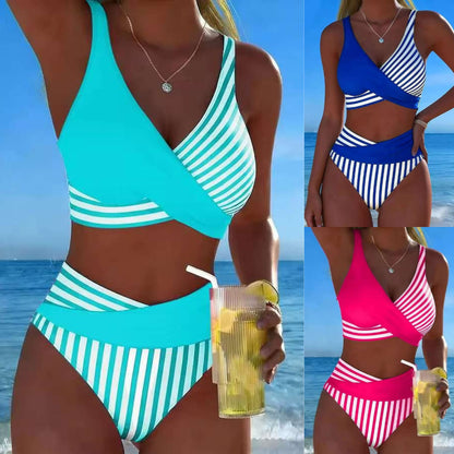 🏖️【40-100kg】🤩 Nowy komplet z nadrukowanym strojem kąpielowym, szybkoschnący i przewiewny materiał, dopasowany i stylowy