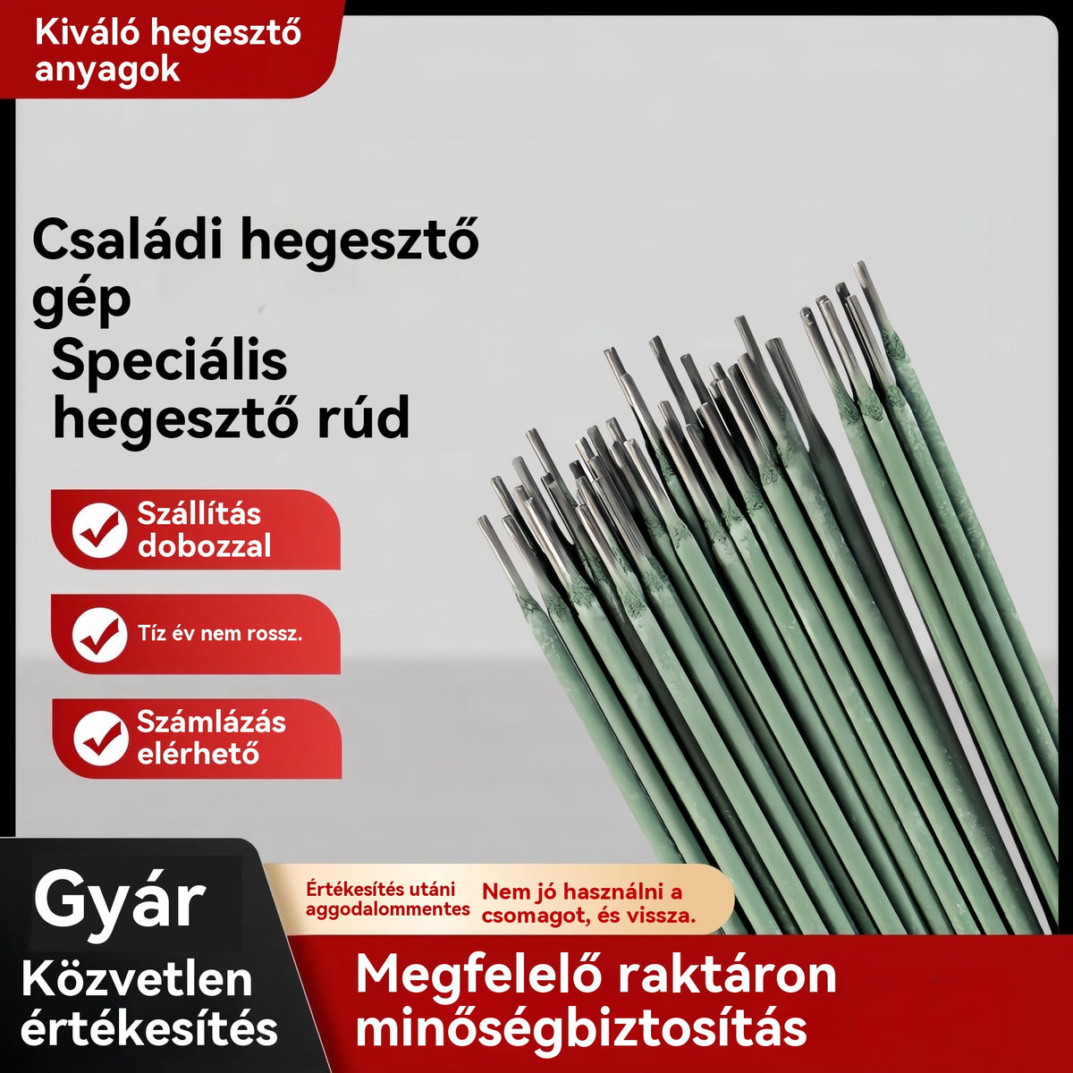 🟢【60 BUC】 Electrod sudură verde 2.0 – perfect pentru tablă subțire, fără perforații!
