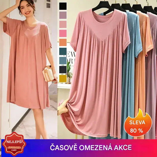 【Compra uno y llévate otro gratis】 [S-4XL] [40-180 kg] Vestido pijama de manga corta, suave y cómodo.
