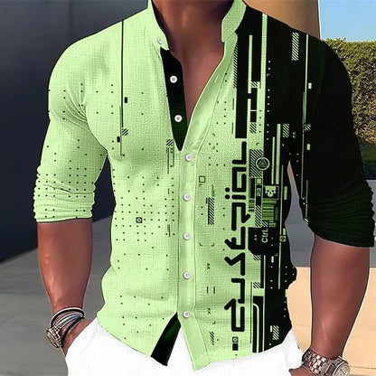 👔【S-6XL】Pánská módní volnočasová košile s krátkým rukávem a 3D digitálním potiskem