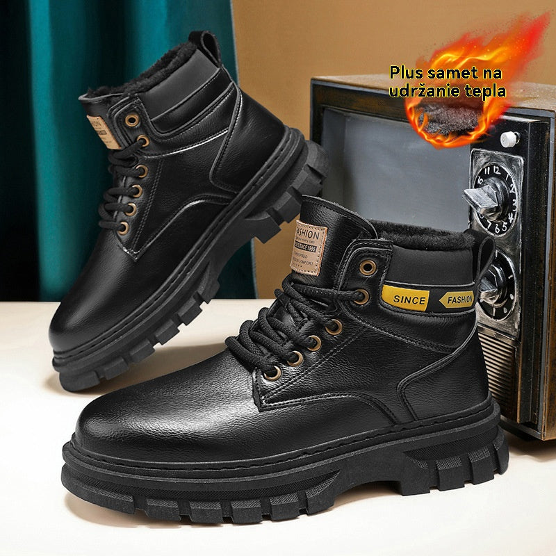 【39-46】🥾🥾🥾2026 Nové pracovné topánky v britskom štýle, vlnená podšívka, hrubá podrážka