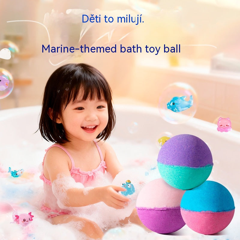 🛀💕12 kusů kuliček koupelové soli ve tvaru mořských živočichů (50g/kulička) pro děti.