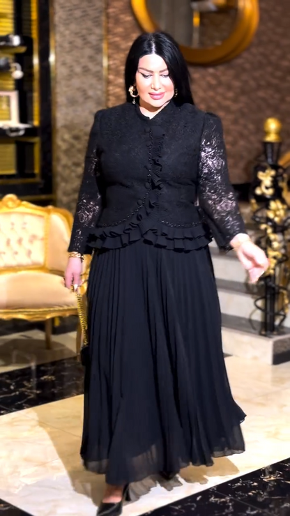 【S-5XL】🌺👗Nowa kolekcja wiosna 2025: Elegancka sukienka maxi z koronką, wysoki stan, duże rozmiary