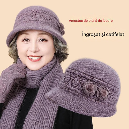🧶czapka + szalik🧶 Ciepły towarzysz zimą: ciepła wełniana czapka z dzianiny