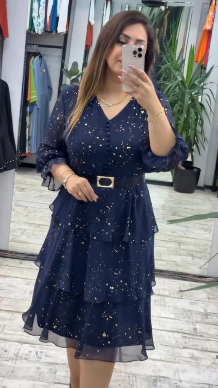 【🥇Gorąca wyprzedaż】(S-5XL) 💋 Wysokiej jakości sukienka z szyfonu