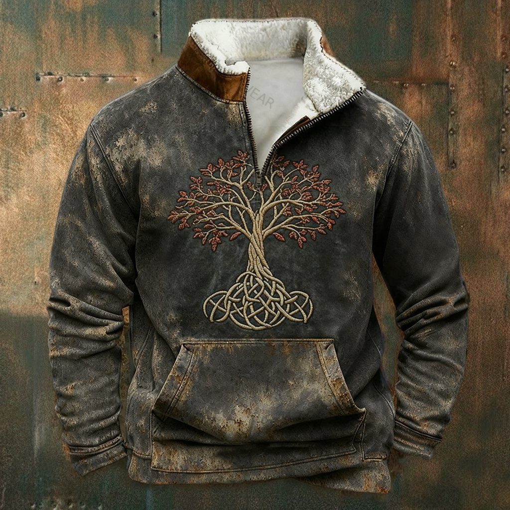 🔥【S–5XL】Nová módna jesenno-zimná mikina s flísovou podšívkou a kožušinovým golierom