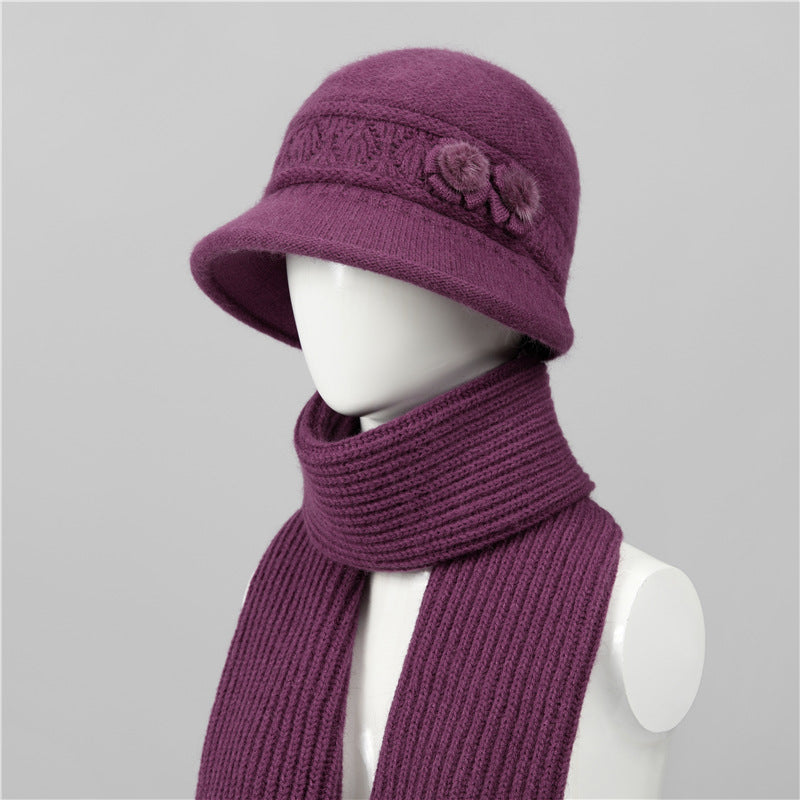 🧶Czapka + Szalik🧶 Ciepły zimowy towarzysz: wygodna dzianinowa wełniana czapka