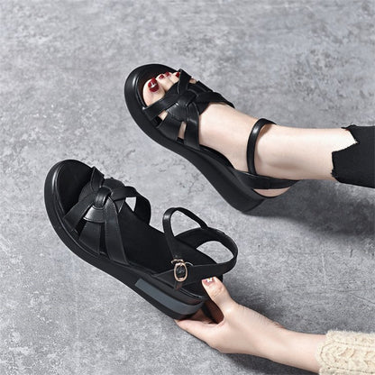 🔥【35-40】👡Nowe modne i uniwersalne sandały z miękką, grubą podeszwą i wygodnymi rybimi ustami