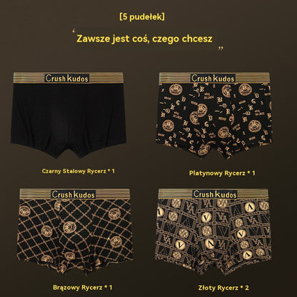 🔥Kup 4, a 4 dostaniesz gratis🚹✅💥【40-140 kg】Oddychająca bielizna z lodowego jedwabiu dla mężczyzn, wygodna bezszwowa bielizna, duży rozmiar, modny nadruk