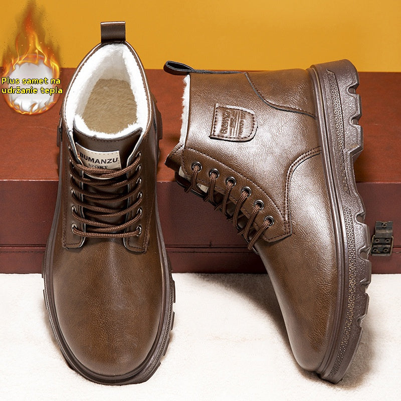 😎👍【39-44】Nové pánske zimné vysoké martinské čižmy s teplou podšívkou a protišmykovou úpravou