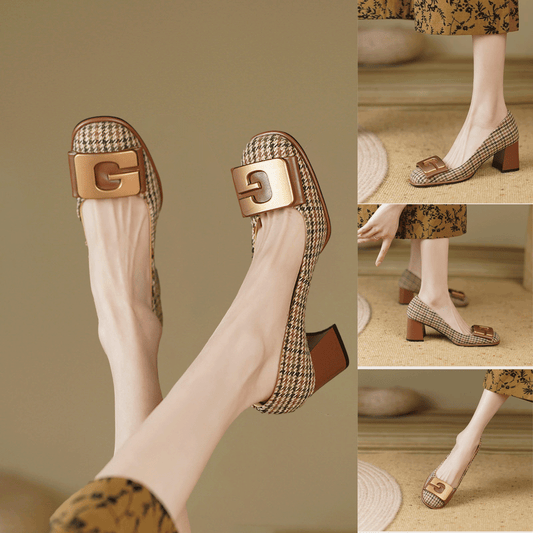 【34-41】👠👩‍ 2025, retro high-end fashion tocuri înalte, la modă și versatil