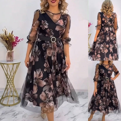 💕【Časově omezená sleva】【S-5XL】Nové elegantní šaty s potiskem