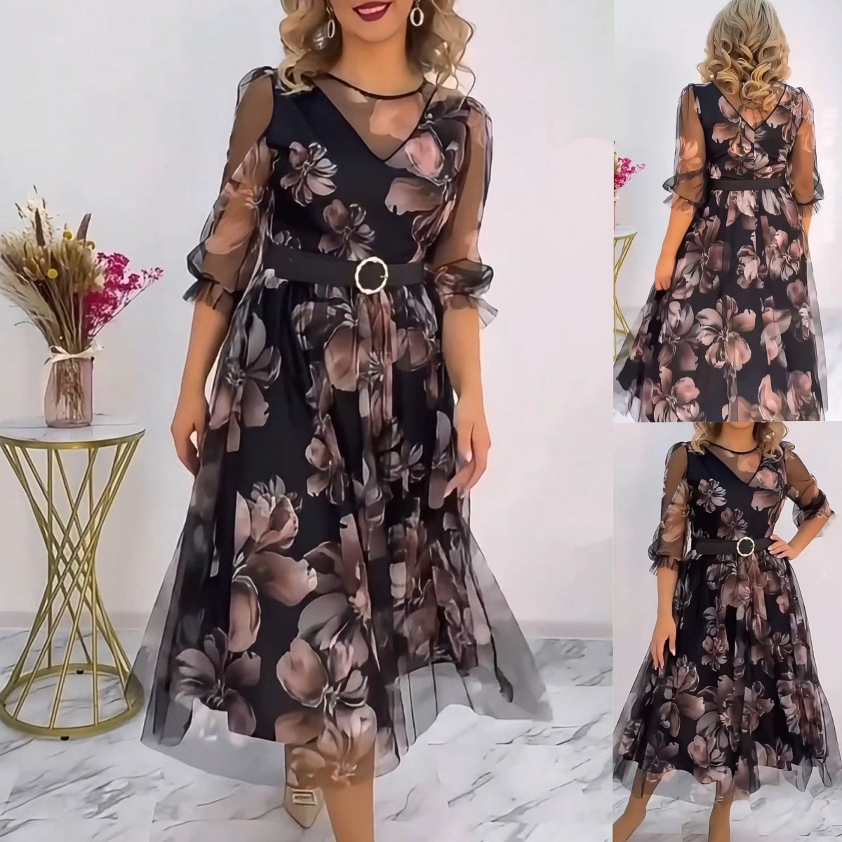 💕【Časově omezená sleva】【S-5XL】Nové elegantní šaty s potiskem