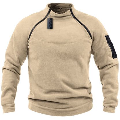 【S-4XL】Pánske teplé jesenné a zimné outdoorové tričko s dlhým rukávom 