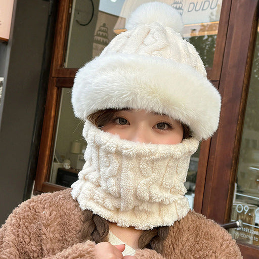 🔥🔥🐏Nowy, gruby, pluszowy, wiatroszczelny i odporny na zimno zestaw czapek i szalików